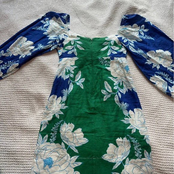 NWT Farm Rio Soft Garden Mini Dress size XXS soft garden blue 306165 - Picture 6 of 12